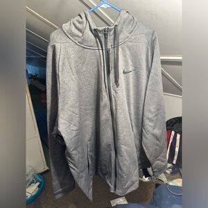 Nike Grey Dri Fit zip up Hoodie size XXXL